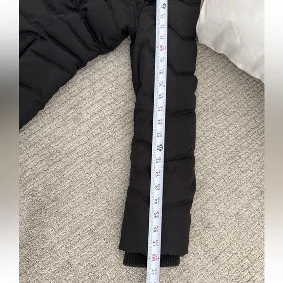 JESSICA SIMPSON Women's XS Hooded Puffer Long Black Zip-Up Jacket Winter Coat - Picture 13 of 14